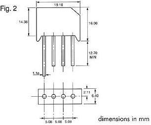 Actual product image Auction BRIDGE RECTIFIER 50V-4A (RS401/L)