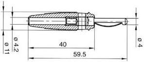 Productafbeelding Velleman Full Contact Plug 4 mm Met Kruisgang En Solderverbinding - Groen (Vq 30)