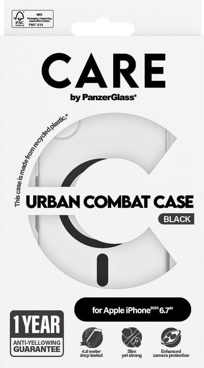 Produktbild PanzerGlass CARE Flagship Case Urban Combat w. Black MagSafe iPhone '24 6.7" (Apple iPhone 16 Plus)