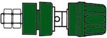 Actual product image Auction INSULATED 4mm SOCKET WITH CLAW EDGE / GREEN (PKI 10A)