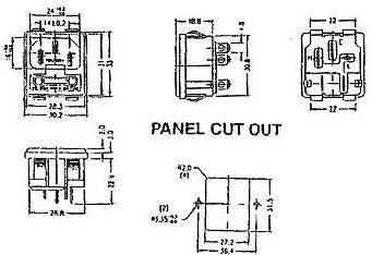 Actual product image Velleman Male Power Socket, Chassis Type With Fuse