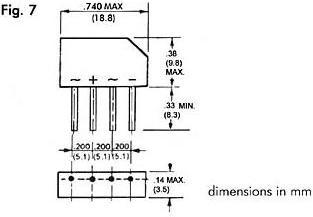Actual product image Velleman BRIDGE RECTIFIER 250V-1.5A (B250C-2300-1500)