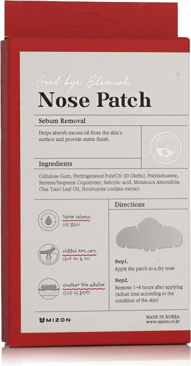 Produktbild Mizon Nasenpflaster von Goodbye Blemish Line für die Nase Poren Pickel Zits Öl und Akne Mitesser entfernen