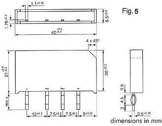 Actual product image Velleman BRIDGE RECTIFIER 40-5A (B40-C5000/3300)