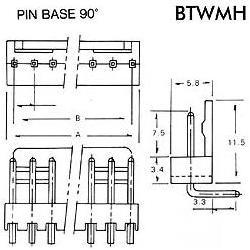 Thumbnail - Velleman PLATINEN-STECKVERBINDER 90° - STIFTLEISTE - 6-POL., Elektronikkabel + Stecker, Weiss