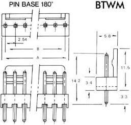 Produktbild Velleman Platinensteckverbinder - Stiftleiste - 6-Pol.