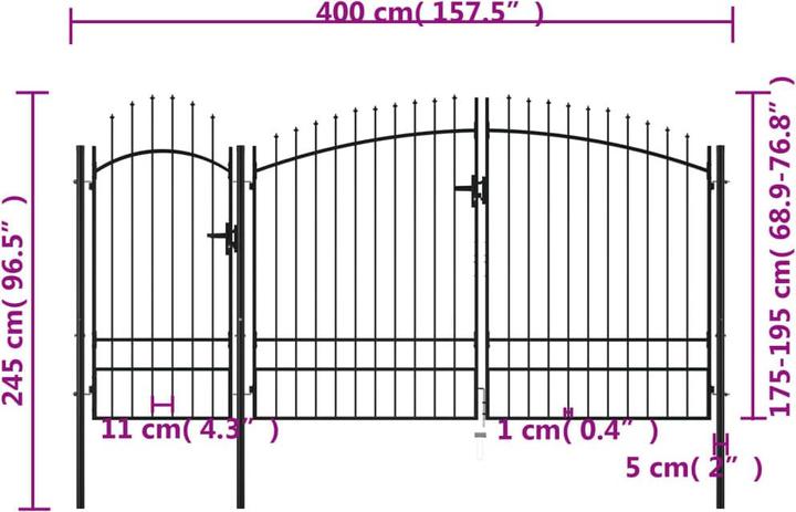 Produktbild vidaXL Zauntor