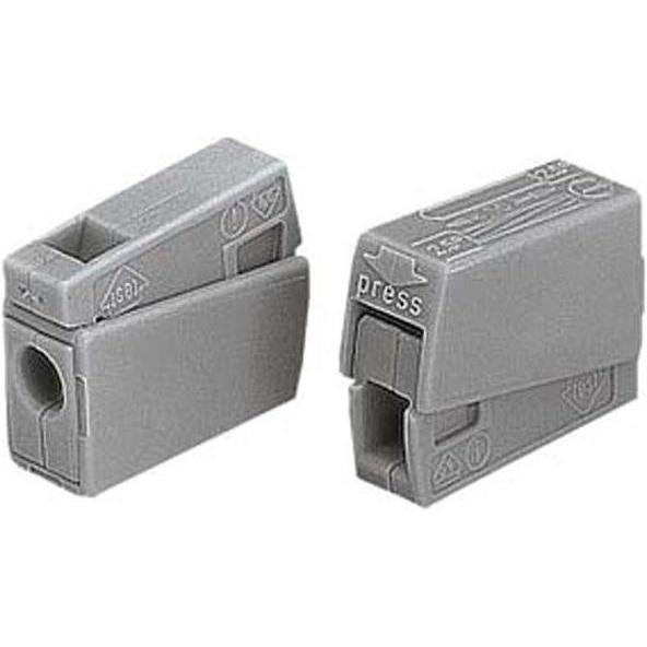 Wago LEUCHTENKLEMME - 2.5mm - 105° - GRAU, Elektronikzubehör + Gehäuse, Grau
