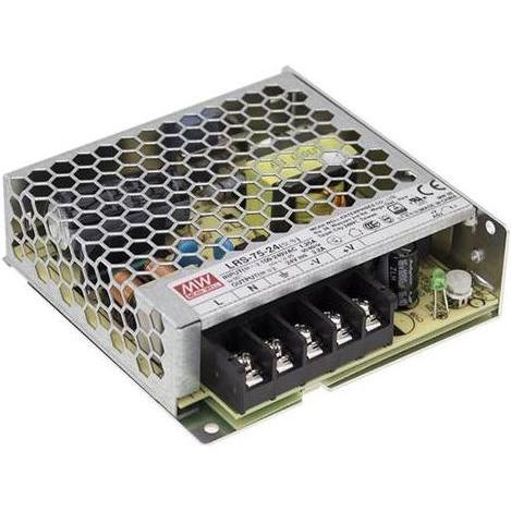 MeanWell, Spannungswandler, SCHALTNETZTEIL - 1 AUSGANG - 75 W - 24 V - CLOSED FRAME (GESCHLOSSENE BAUFORM) - NUR FÜR DEN...