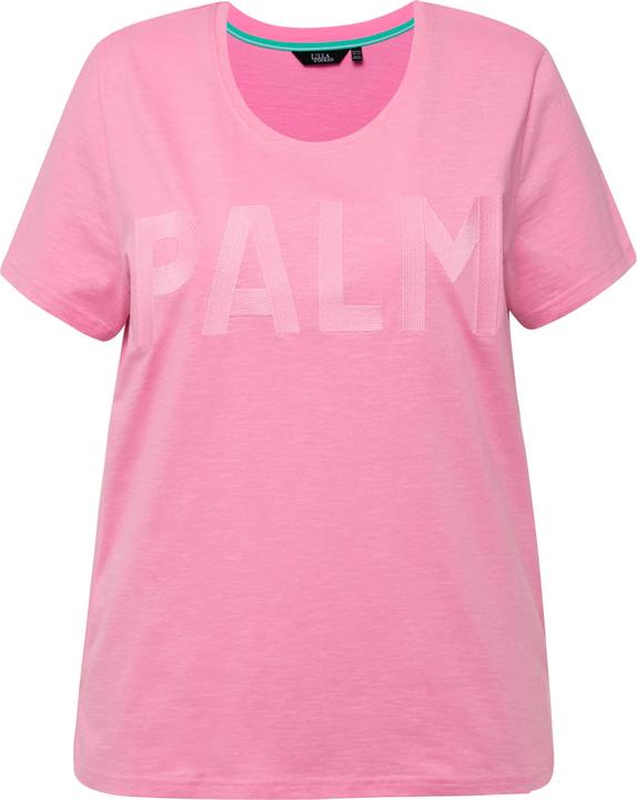 Actual product image Ulla Popken Palm Embroidered Short Sleeve Tee (50, 52)