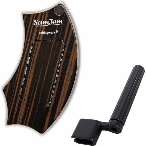 Schlagwerk SamJam Guitar Snare MK mit Saitenkurbel (Perkussion), Perkussion, Schwarz