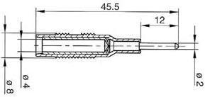 Produktbild Hirschmann ÜBERGANGSSTECKER 2 mm auf 4 mm / ROT (MZS 2)