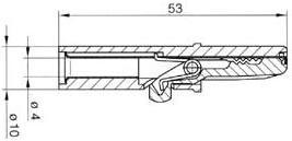 Actual product image Hirschmann INSULATED CROCODILE CLIPS 4mm 6A / RED (AK 10)