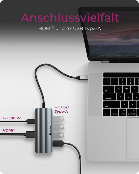 Produktbild Icy Box IB-DK4022a-CPD (USB-C, 6 Ports)