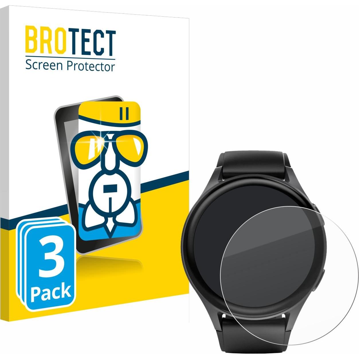 BROTECT AirGlass Panzerglasfolie, Smartwatch Schutzfolie, Transparent