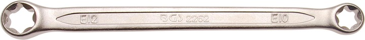 BGS Doppel-Ringschlüssel mit E-Profil-Ringköpfen SW E10 x E12