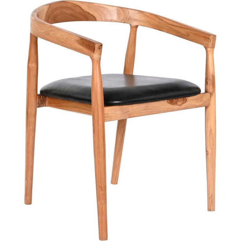 DKD Home Decor, Sedie, Stuhl Schwarz natürlich 58 x 60 x 75 cm