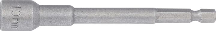 BGS Steckschlüssel-Einsatz Sechskant, extra lang für Bohrmaschinen 6,3 mm (1/4") SW 10 mm