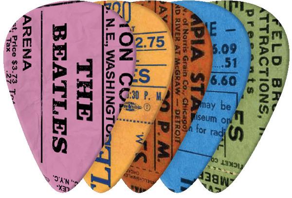 D'Addario The Beatles 1964 Tour Ticket Stub Guitar Picks (10 x, 0.70 mm)