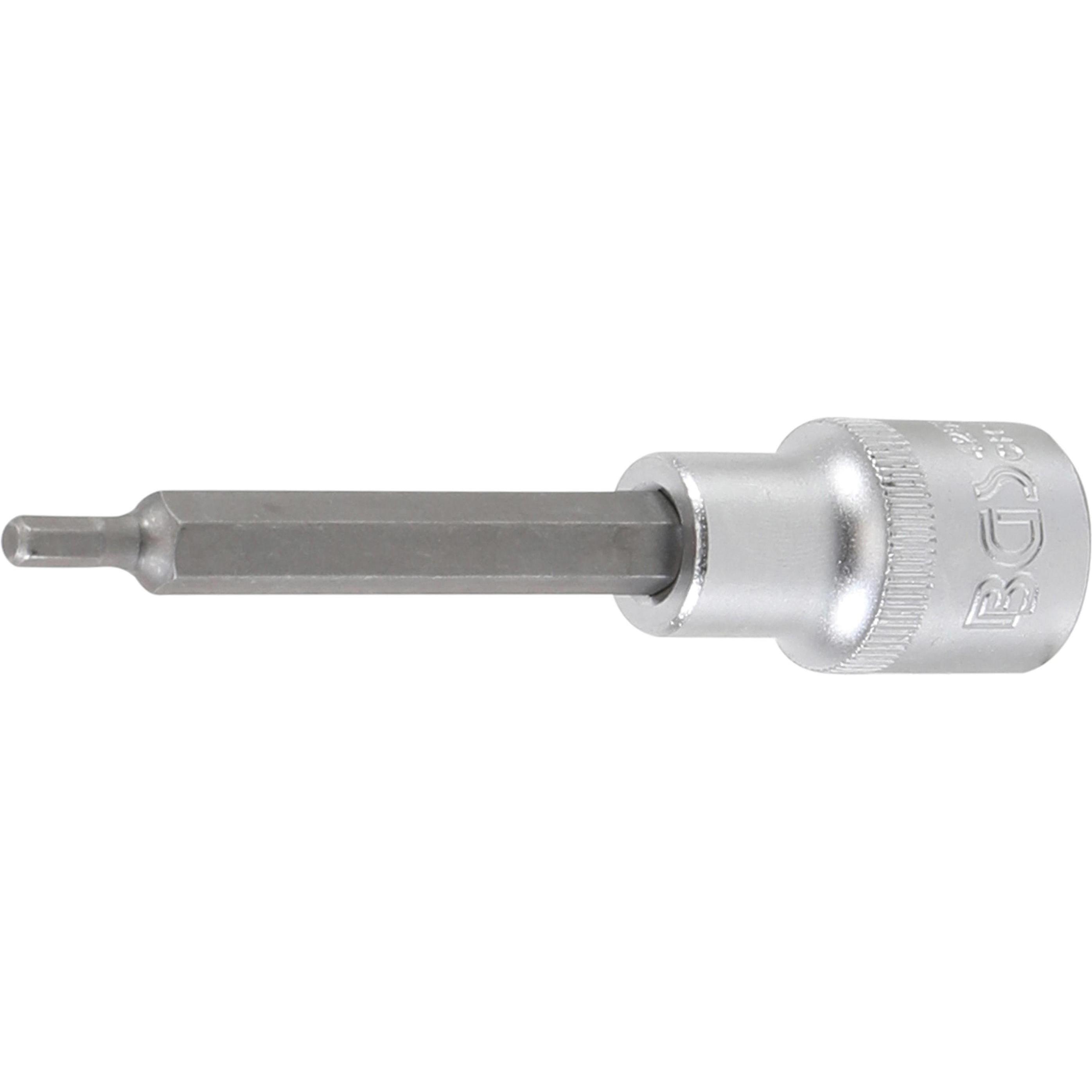 BGS, Bits, Bit-Einsatz Länge 100 mm Antrieb Innenvierkant 12,5 mm (1/2") Innensechskant 4 mm (12,5 mm)