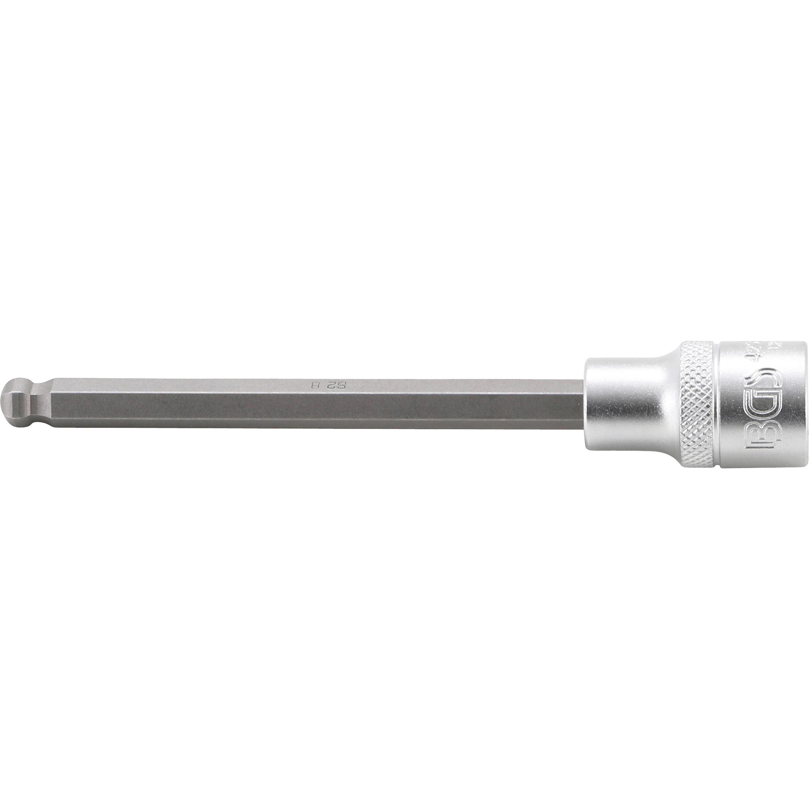 BGS, Bits, Bit-Einsatz Länge 140 mm 12,5 mm (1/2") Innensechskant mit Kugelkopf 8 mm (12,5 mm)