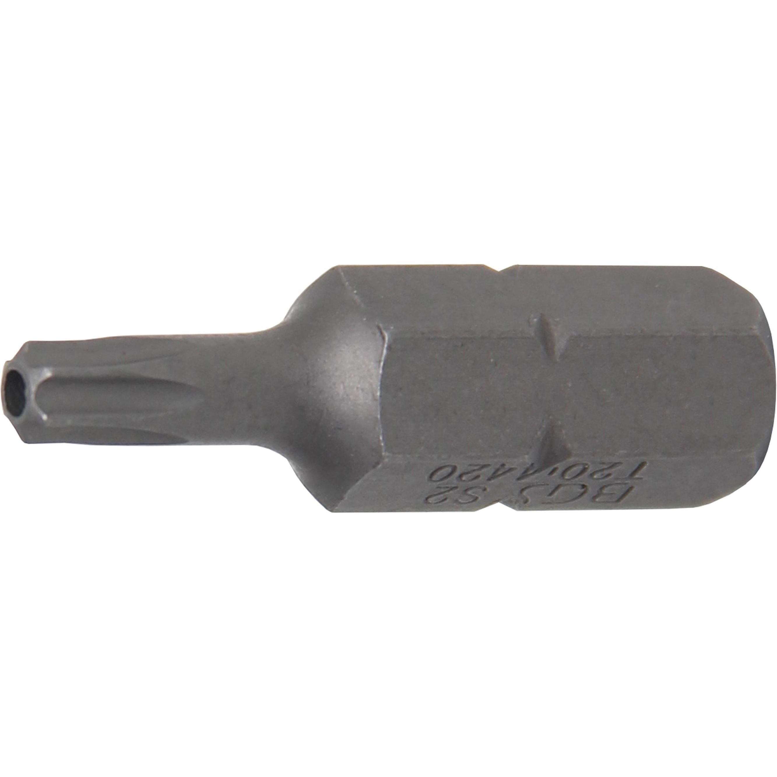 BGS, Bits, Bit Länge 30 mm Antrieb Aussensechskant 8 mm (5/16") T-Profil (für Torx) mit Bohrung T20 (T20)