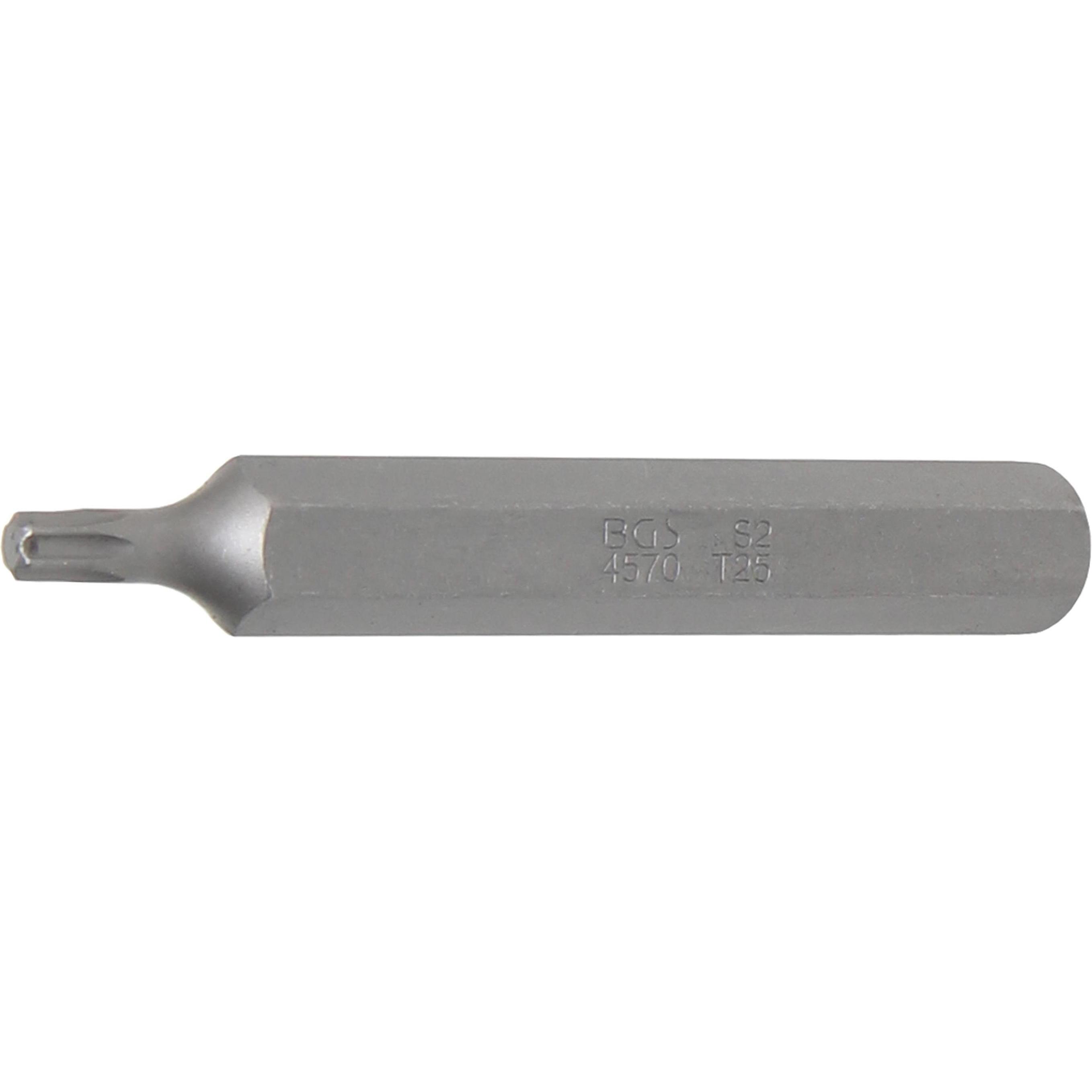 BGS, Bits, Bit Länge 75 mm Antrieb Aussensechskant 10 mm (3/8") T-Profil (für Torx) T25 (T25)