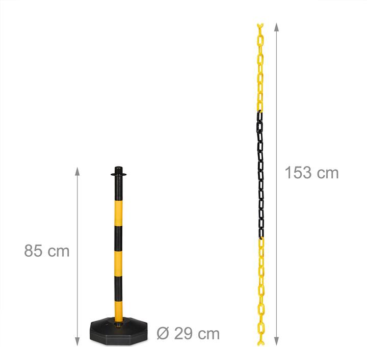 Actual product image Relaxdays 4x barrier posts