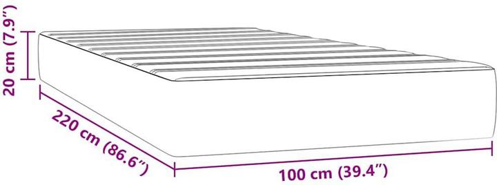 Produktbild vidaXL Taschenfederkern-Matratze (100 x 220 cm)