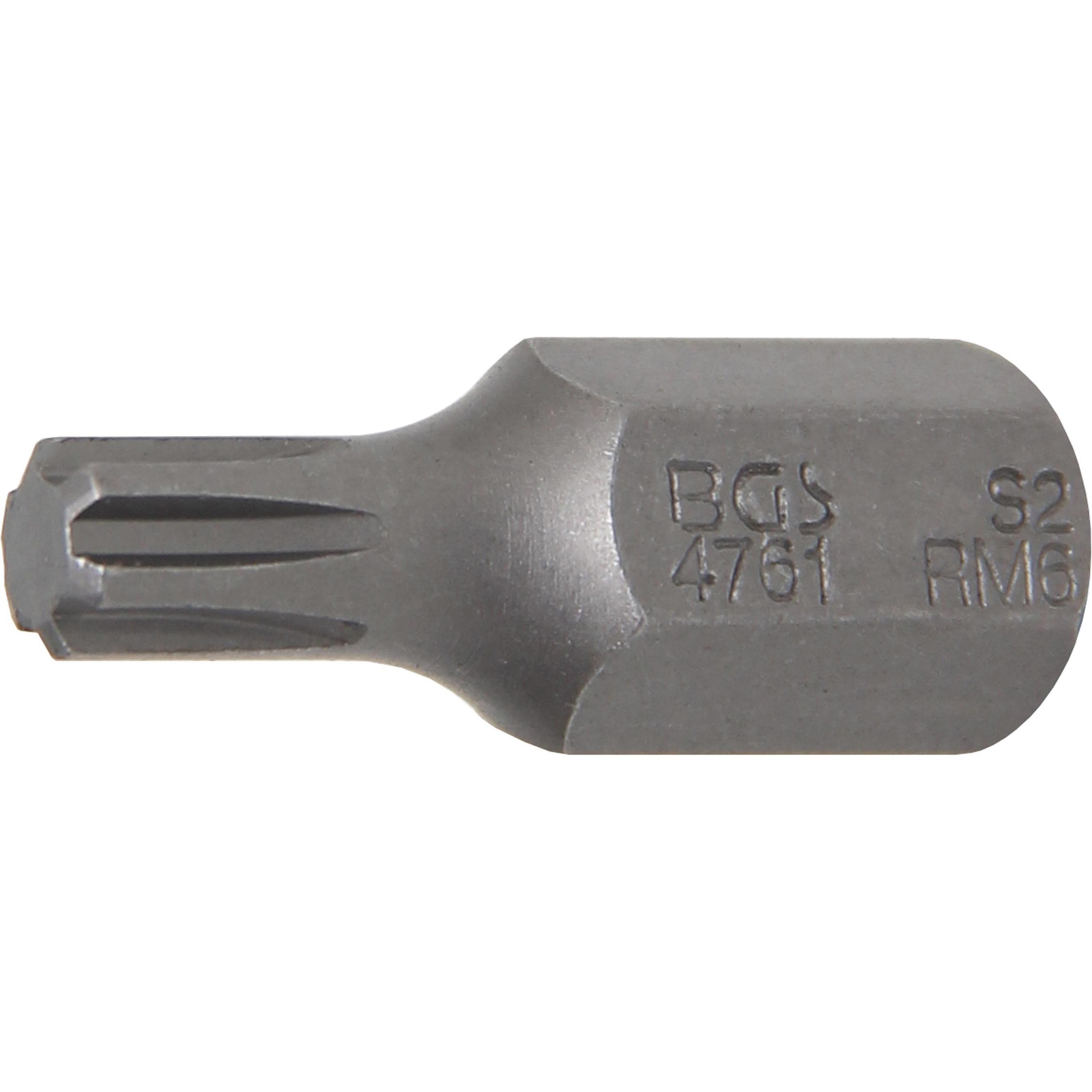 Thumbnail - BGS, Bits, Bit Antrieb Aussensechskant 10 mm (3/8") Keil-Profil (für RIBE) M6 (10 mm (3/8"), 12,5 mm (1/2"))