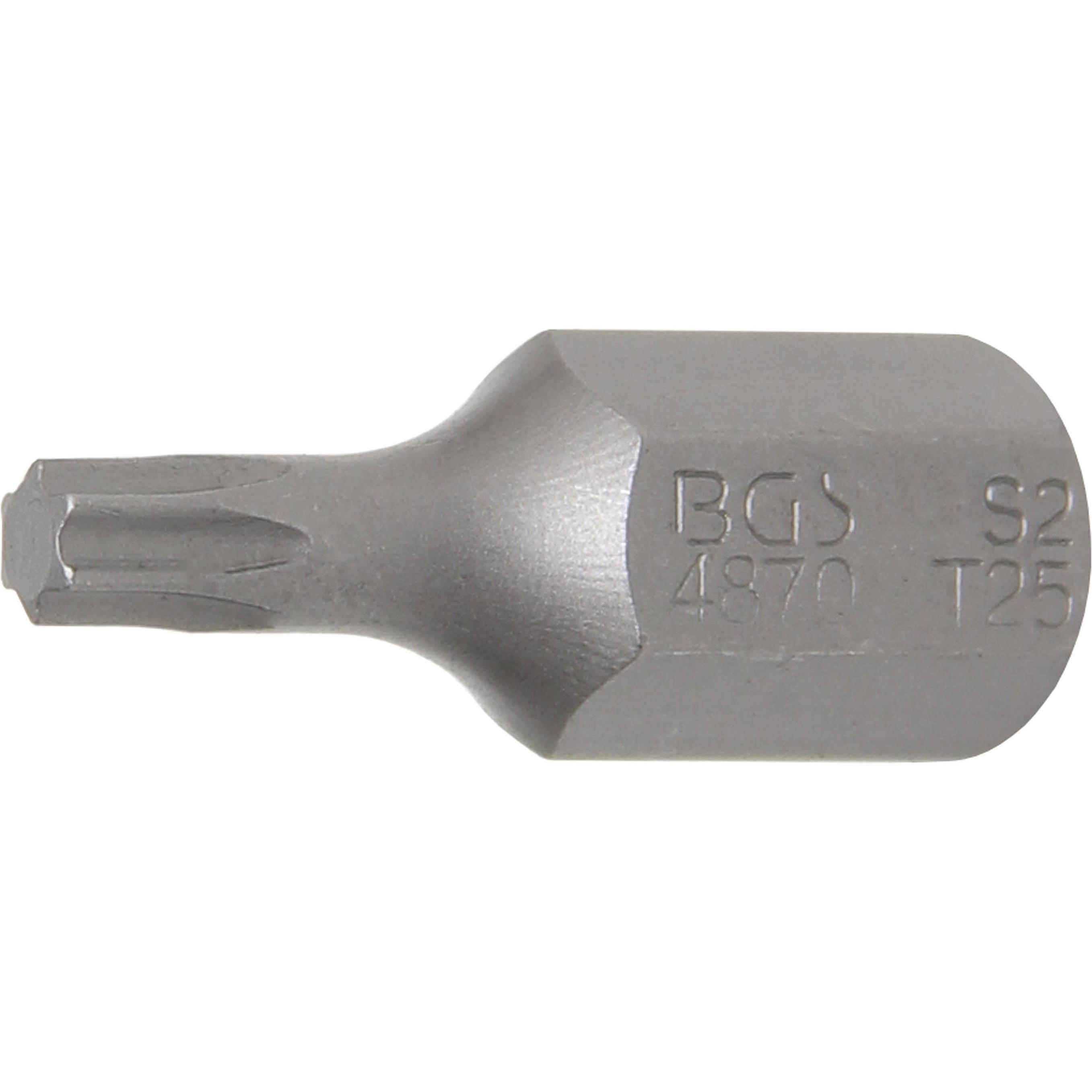 BGS, Bits, Bit Antrieb Aussensechskant 10 mm (3/8") T-Profil (für Torx) T25 (10 mm (3/8"), 12,5 mm (1/2"))