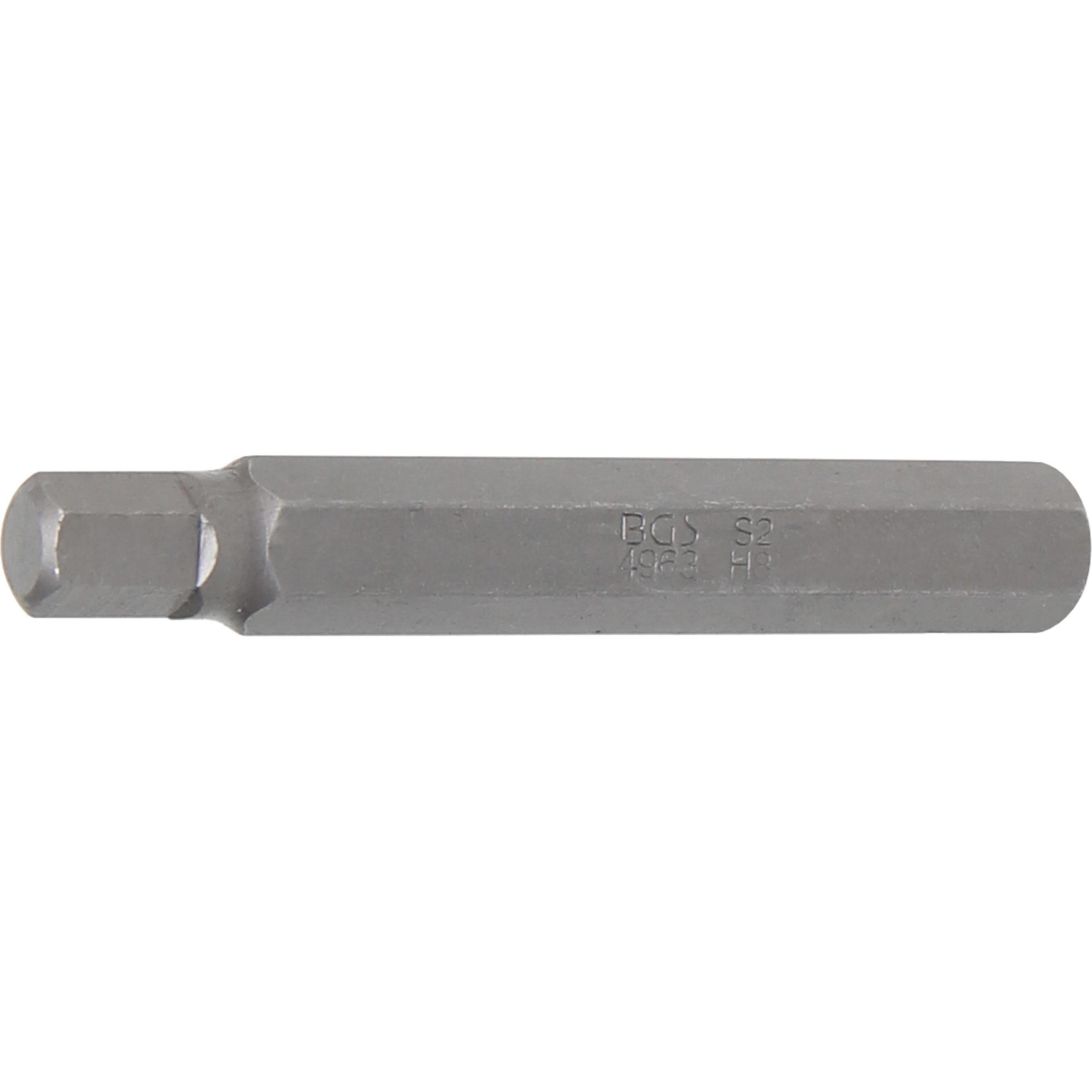 BGS, Bits, Bit Länge 75 mm Antrieb Aussensechskant 10 mm (3/8") Innensechskant 8 mm (10 mm (3/8"), 12,5 mm (1/2"))