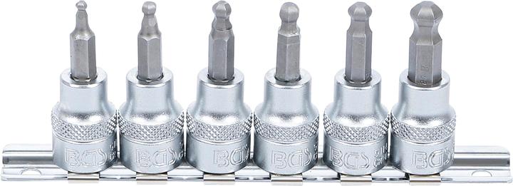 BGS Bit-Einsatz-Satz 10 mm (3/8") Innensechskant mit Kugelkopf 3 - 8 mm 6-tlg. (Innensechskant)