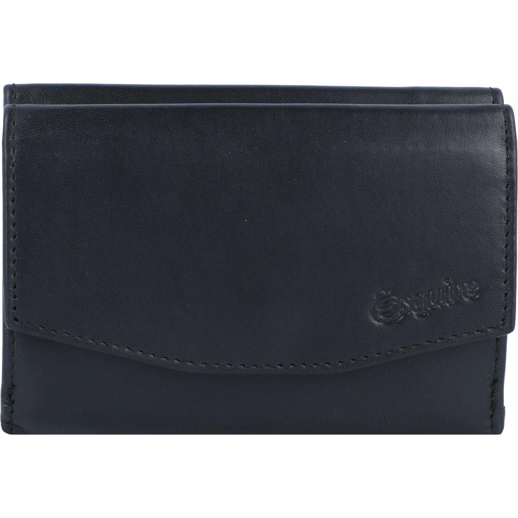 Esquire, Unisex, Portemonnaie, New Silk Geldbörse Leder 11 cm, Schwarz
