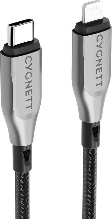 Productafbeelding Cygnett Gepantserde USB-C naar USB-C 60W snellaadkabel USB 2.0 (50cm, zwart) (0.50 m, USB 2.0, 60 W)