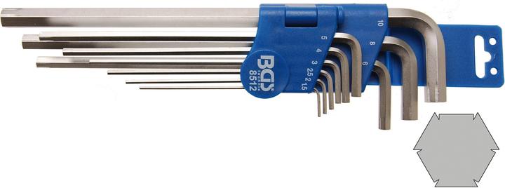 Actual product image BGS Special L-Type Wrench Set internal Hexagon 1.5 - 10 mm 9 pcs.