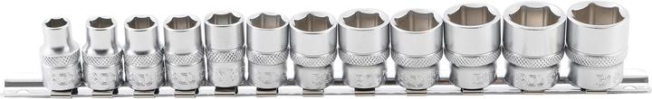 BGS Steckschlüssel-Einsatz-Satz, Sechskant | Antrieb Innenvierkant 10 mm (3/8") | SW 8 - 19 mm | 12-tlg. (3/8")
