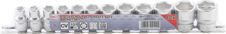 Produktbild BGS Steckschlüssel-Einsatz-Satz, Sechskant | Antrieb Innenvierkant 10 mm (3/8") | SW 8 - 19 mm | 12-tlg. (3/8")