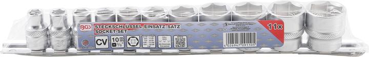 Produktbild BGS Steckschlüssel-Einsatz-Satz, Sechskant 10 mm (3/8") SW 5/16" - 7/8" 11-tlg. (3/8")