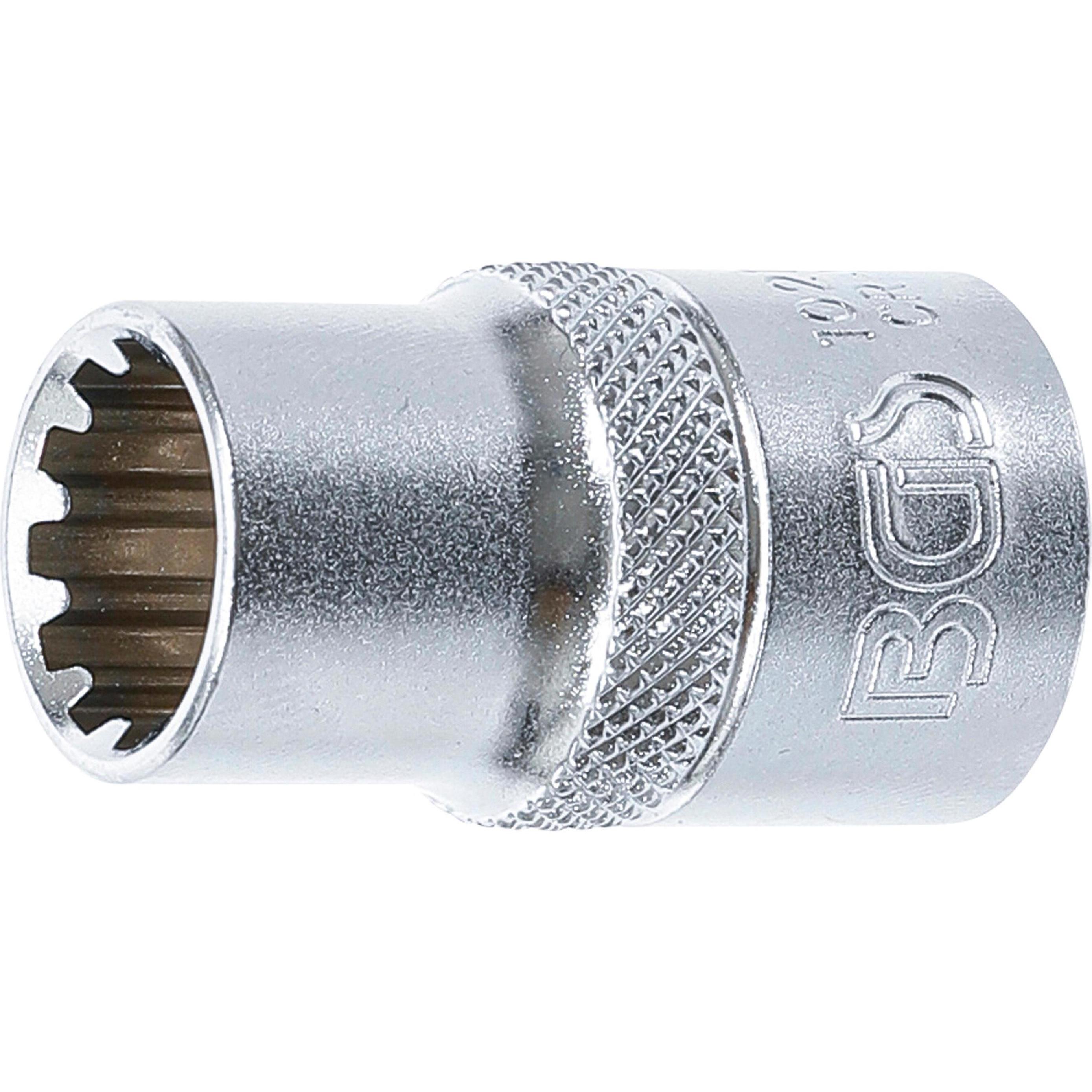 BGS, Steckschlüssel + Stecknuss, Steckschlüssel-Einsatz Gear Lock Antrieb Innenvierkant 12,5 mm (1/2") SW 13 mm (13 mm)