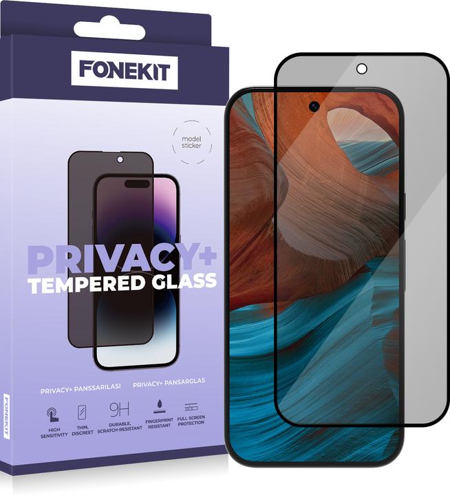Actual product image FoneKit Privacy+ Full Cover Glass, Google Pixel 9A (1 pcs., Google Pixel 9a)