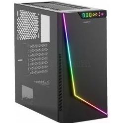 Gamdias Boitier Moyen Tour ATX Argus M1 RGB avec panneau vitré (Noir), Case PC