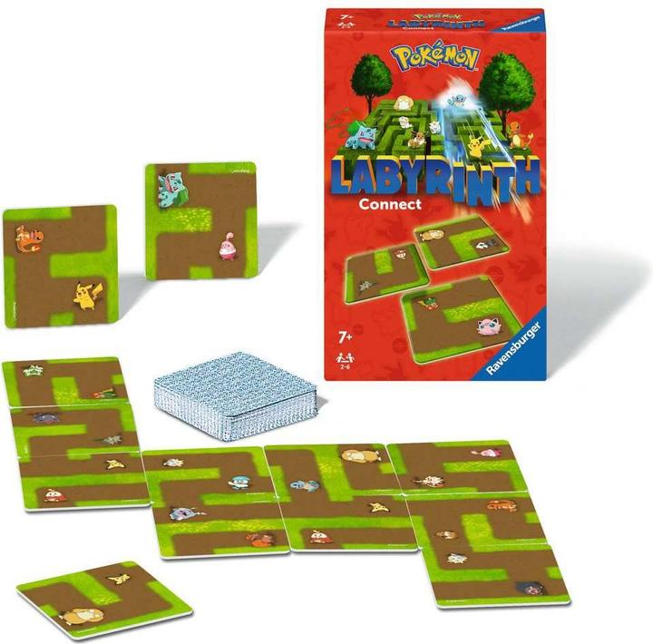 Produktbild Ravensburger 22579 - Pokémon Labyrinth Connect - Mitbringspiel für 2-6 Spieler ab 7 Jahren mit den (Deutsch, Spanisch, Französisch, Niederländisch, Italienisch, Portugiesisch, Englisch)