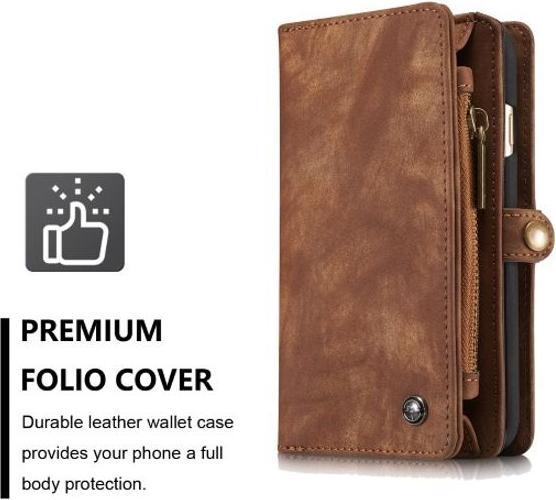 Produktbild Caseme Leder Portemonnaie mit Plastik Hülle (Apple iPhone 7 Plus, Apple iPhone 8 Plus)