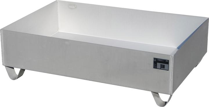 Bauer Stainless steel sump tray, for 200 l drums, 2 drums, LxWxH 1200 x 800 x 360 mm.