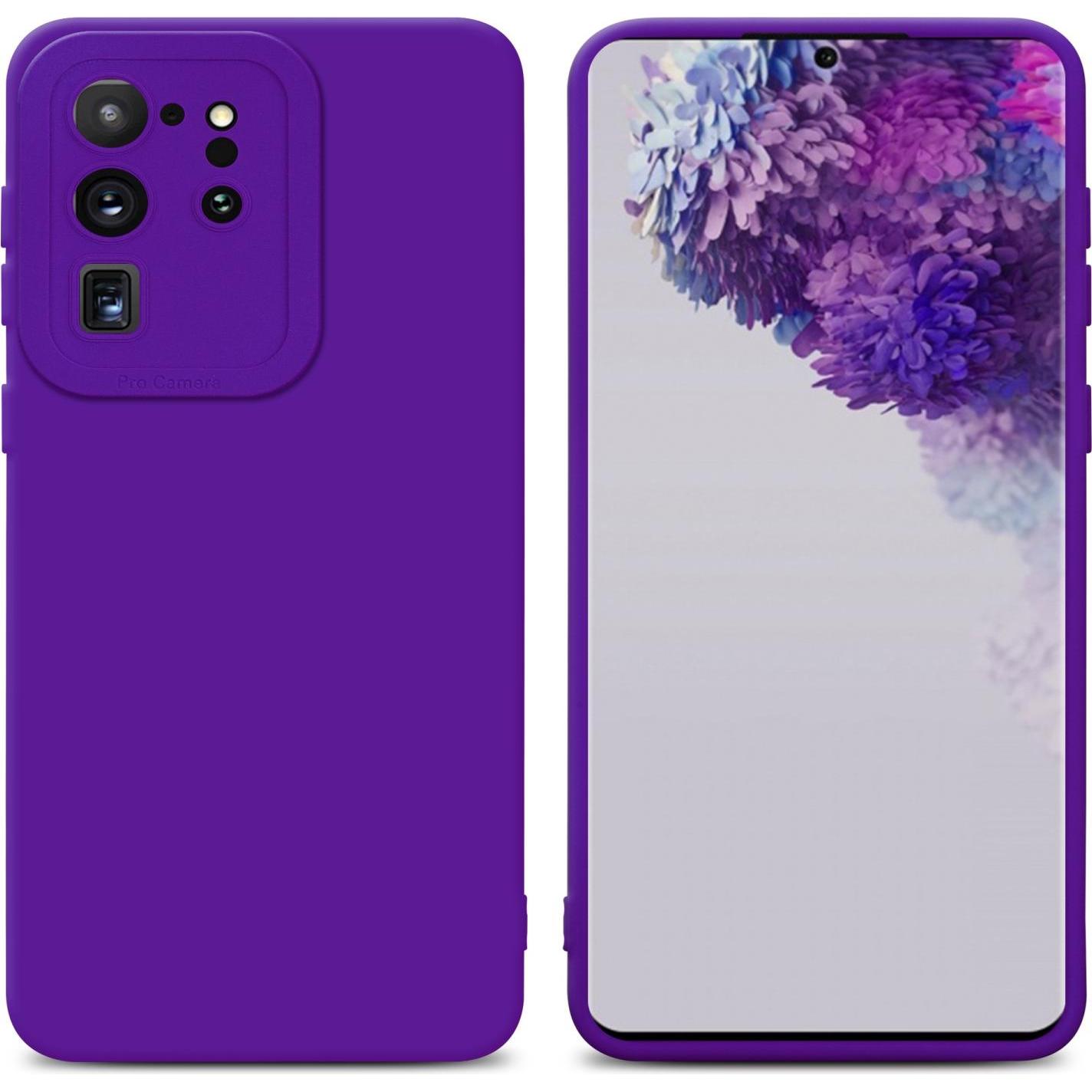 Cadorabo Hülle für Samsung Galaxy S20 ULTRA im TPU Fluid LM162 Style (Samsung Galaxy S20 Ultra), Smartphone Hülle, Viole...