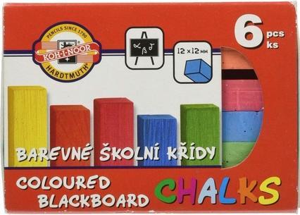 Image du produit Koh-i-Noor Cf6gessetti Blackboard Chalks 12x12mm (Multicolore, 6 x)