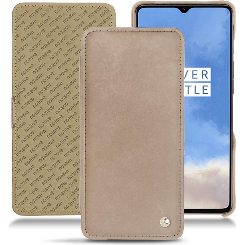 Thumbnail - Noreve Lederschutzhülle horizontal (OnePlus 7T), Smartphone Hülle, Beige