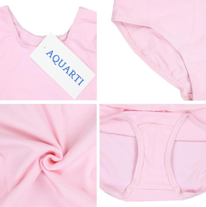 Produktbild Aquarti Mädchen Kurzarm Ballettanzug Einfarbig (122)