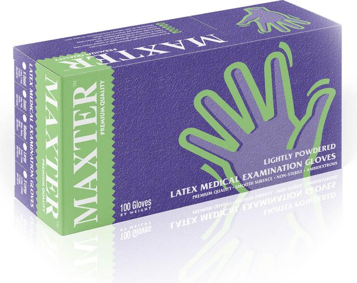 Actual product image No Name Powder latex gloves MAXTER, 100 pcs, L (L)